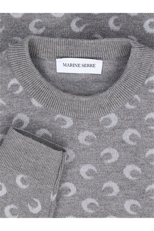 Maglione in misto lana vergine grigio MARINE SERRE | WTK014BCKNI0530GR60